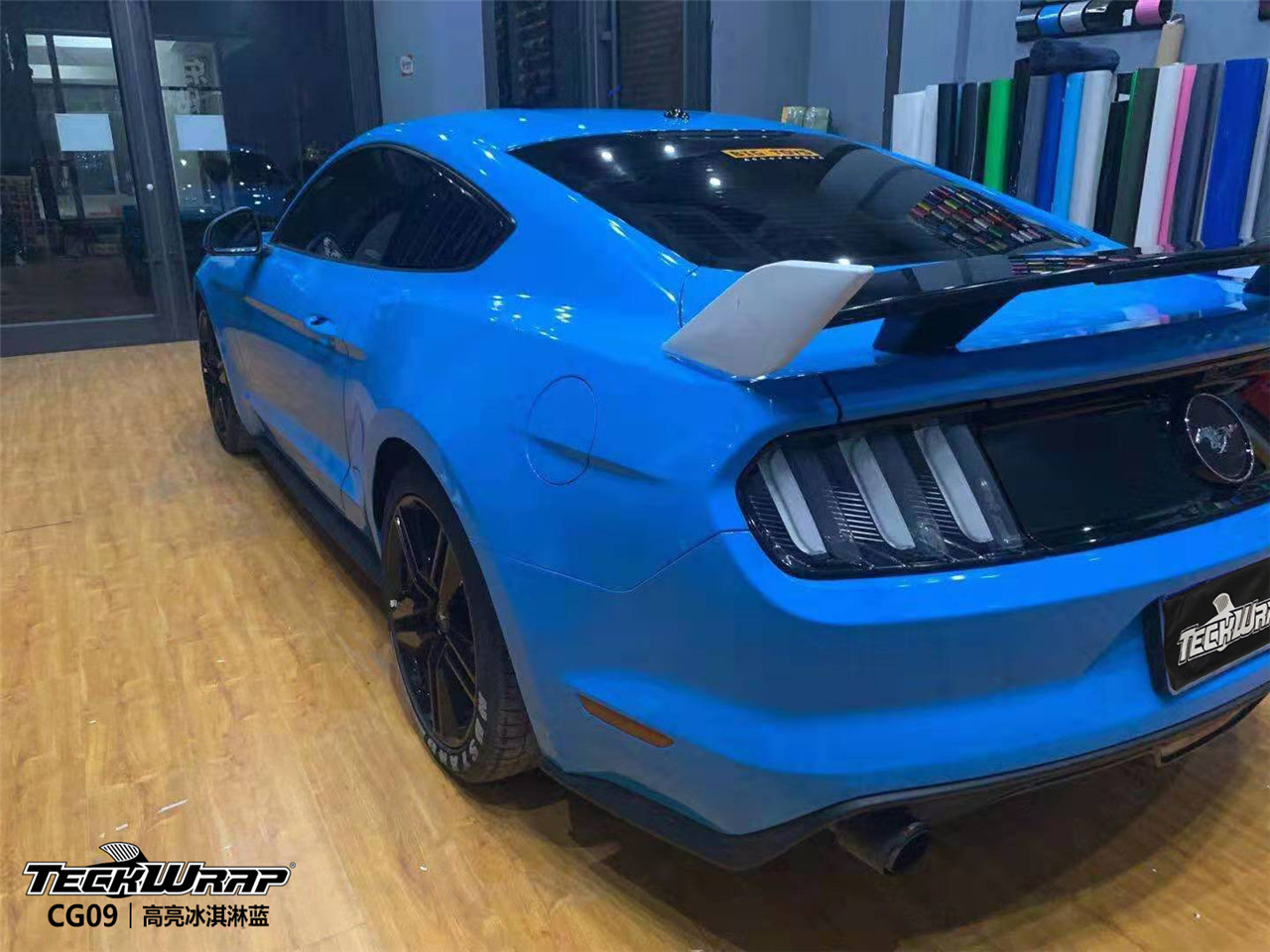 福特mustang 汽车改色贴膜teckwrap美国秃鹰cg09高亮